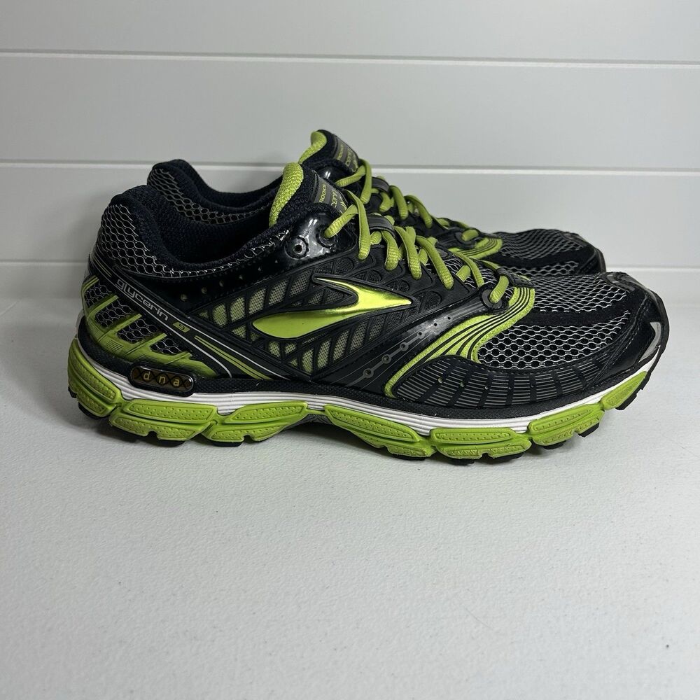 Brooks Glycerin 9 Men’s Size 13 Black/Green Low Top Lace-Up Mesh Sneaker